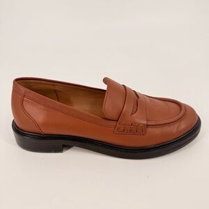Madewell Vernon Penny Loafer Dried Maple‎ Leather Womens 9 Preppy Classic